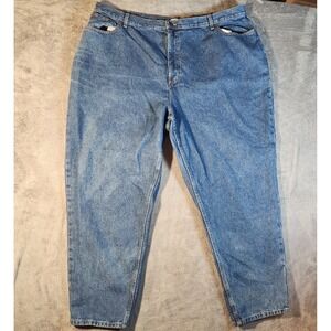 LL Bean Jeans Womens 26W Blue Original Fit Relaxed Medium Wash Plus Denim VTG